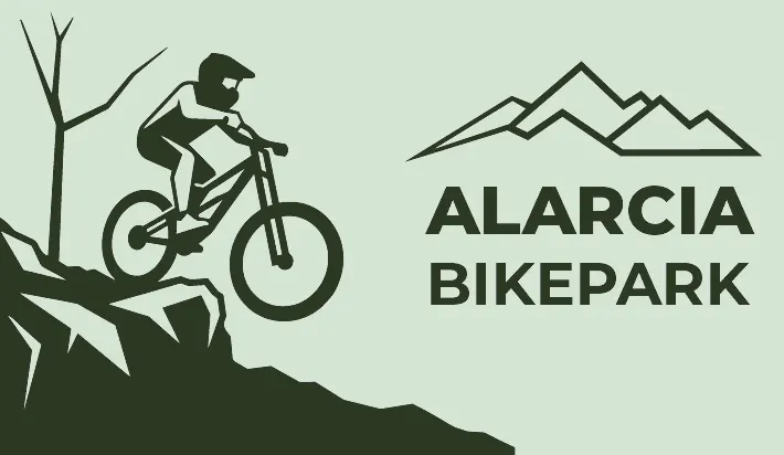 Logo oficial de Alarcia BikePark, pistas de BTT en la Sierra de la Demanda