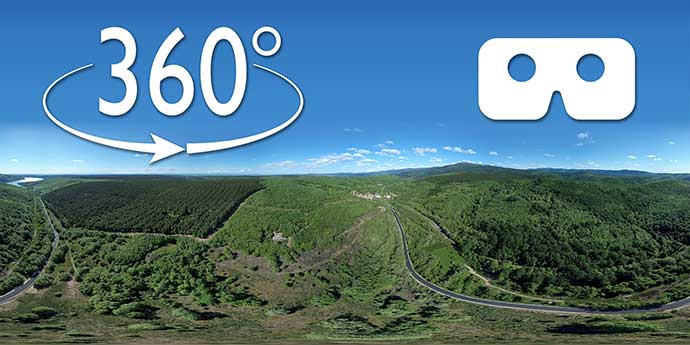 Imagen aerea panoramica 360º de Alarcia